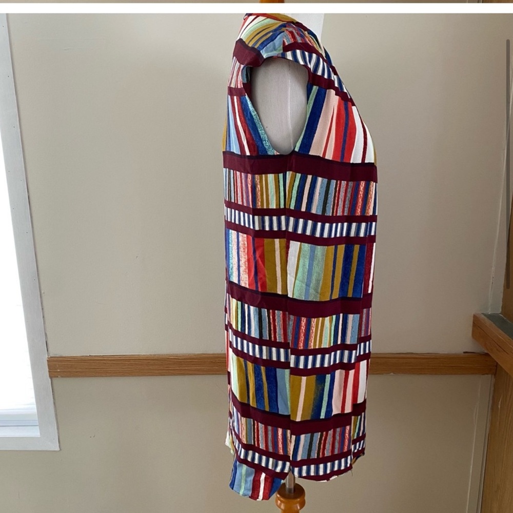Maeve Anthropologie Au Revoir Shift dress Sz 10 colorful rainbow mini - Picture 2 of 4